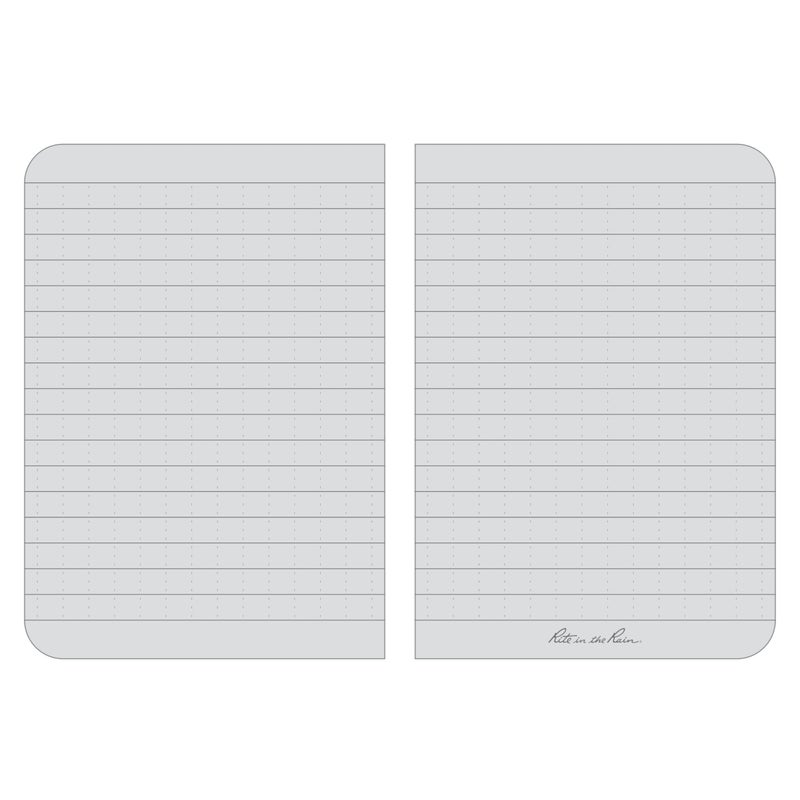 Rite in the Rain Weatherproof Soft Cover Pocket Notebook, 3.5" x 5", Orange Cover, Universal Pattern (No. OR54) - Image 2